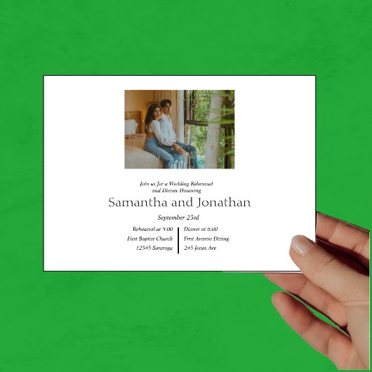 Moderne Minimalistische Elegante 4 Foto Probe Einladung