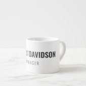 Moderne Minimalistische Elegante Beruflich Ihren N Espressotasse (Vorderseite Rechts)