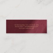 Moderne Minimalistische Elegante Berufliche Typogr Mini Visitenkarte (Rückseite)