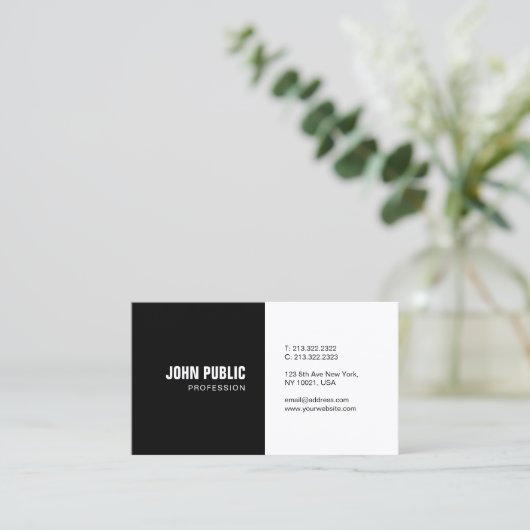 Moderne Minimalistische, elegante Berufliche Vorla Visitenkarte (Stehend Vorderseite)