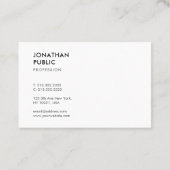 Moderne Minimalistische, elegante Berufliche Vorla Visitenkarte (Rückseite)