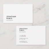 Moderne Minimalistische, elegante Berufliche Vorla Visitenkarte (Vorne/Hinten)