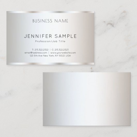 Moderne minimalistische, elegante Berufliche Vorla Visitenkarte (Vorne/Hinten)