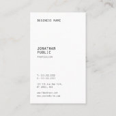 Moderne Minimalistische, elegante Berufliche Vorla Visitenkarte (Rückseite)