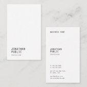 Moderne Minimalistische, elegante Berufliche Vorla Visitenkarte (Vorne/Hinten)