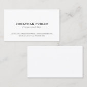 Moderne minimalistische, elegante Berufliche Vorla Visitenkarte (Vorne/Hinten)