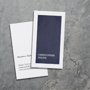 Moderne minimalistische elegante blaue weiße Berat Visitenkarte