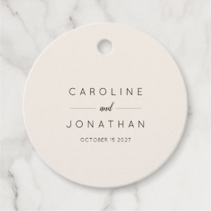 Moderne Minimalistische Elegante Custom Wedding Iv Geschenkanhänger