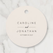 Moderne Minimalistische Elegante Custom Wedding Iv Geschenkanhänger (Rückseite)