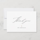 Moderne minimalistische elegante Drehbuch danke (Vorderseite)