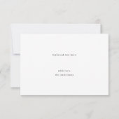 Moderne minimalistische elegante Drehbuch danke (Rückseite)