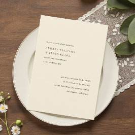 Moderne Minimalistische Elegante Einfache Creme-Ho Einladung