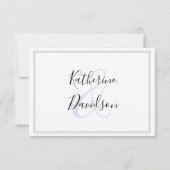 Moderne Minimalistische ✨ 💍 Elegante Einfache Hoc RSVP Karte (Rückseite)