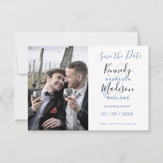 Moderne Minimalistische ✨ 💍 Elegante Einfache Hoc Save The Date (Vorderseite)