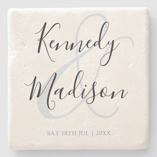 Moderne Minimalistische ✨ 💍 Elegante Einfache Hoc Steinuntersetzer (Vorderseite)