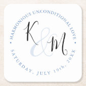 Moderne Minimalistische 🤵 Elegante Einfache Hochz Rechteckiger Pappuntersetzer (Vorderseite)