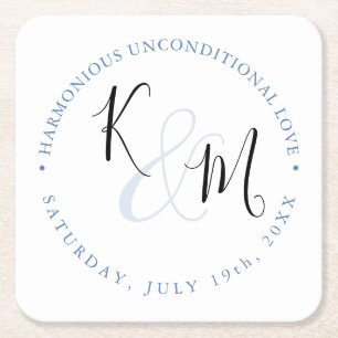 Moderne Minimalistische 🤵 Elegante Einfache Hochz Rechteckiger Pappuntersetzer