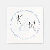 Moderne Minimalistische 🤵 Elegante Einfache Hochz Serviette (Vorderseite)