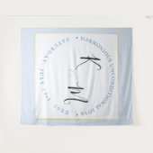 Moderne Minimalistische 🤵 Elegante Einfache Hochz Wandteppich (Vorderseite (Horizontal))