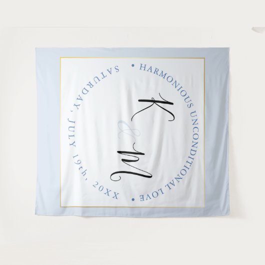 Moderne Minimalistische 🤵 Elegante Einfache Hochz Wandteppich (Vorderseite (Horizontal))