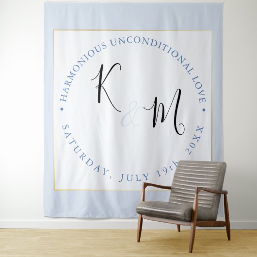 Moderne Minimalistische 🤵 Elegante Einfache Hochz Wandteppich (Beispiel)