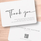 Moderne Minimalistische Elegante Einfache Hochzeit Dankeskarte