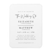 Moderne Minimalistische Elegante Einfache Hochzeit Magnet (Vertikal)