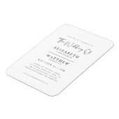 Moderne Minimalistische Elegante Einfache Hochzeit Magnet (Linke Seite)