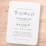 Moderne Minimalistische Elegante Einfache Hochzeit Magnet<br><div class="desc">Besteht aus kursiver Schrift- und Serifentypografie. Alles vor einem Hintergrund von reinem Weiß. Diese Elemente sind modern,  einfach und elegant. Dieses wurde von White Paper Birch Co. exklusiv für Zazzle entworfen. Abrufbar unter: http://www.zazzle.com/store/whitepaperbirch</div>