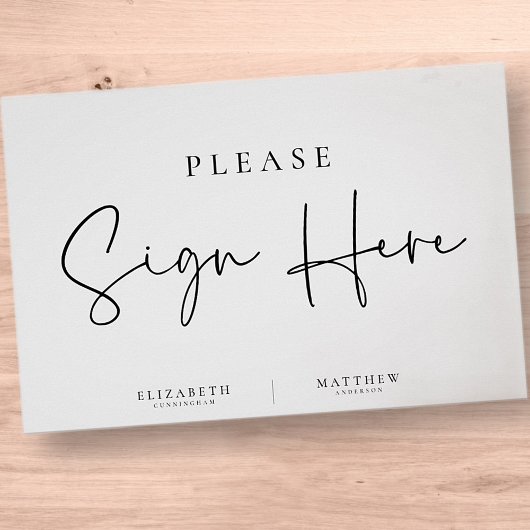 Moderne Minimalistische Elegante Einfache Hochzeit Poster