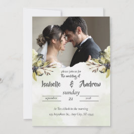 Moderne Minimalistische Elegante Einfache Hochzeit Save The Date