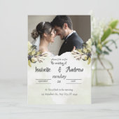 Moderne Minimalistische Elegante Einfache Hochzeit Save The Date (Stehend Vorderseite)