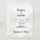 Moderne Minimalistische Elegante Einfache Hochzeit Save The Date (Rückseite)