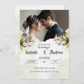 Moderne Minimalistische Elegante Einfache Hochzeit Save The Date (Vorne/Hinten)