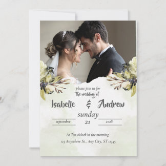 Moderne Minimalistische Elegante Einfache Hochzeit Save The Date