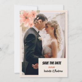 Moderne Minimalistische Elegante Einfache Hochzeit Save The Date