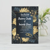 Moderne minimalistische Elegante Einfache Hochzeit Save The Date (Stehend Vorderseite)