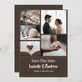 Moderne Minimalistische Elegante Einfache Hochzeit Save The Date (Vorne/Hinten)