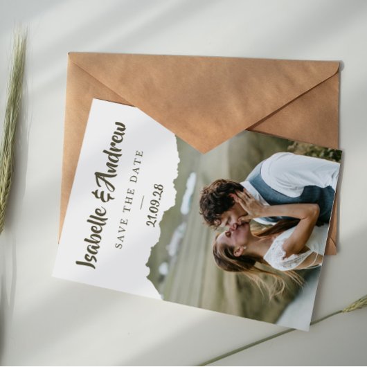 Moderne Minimalistische Elegante Einfache Hochzeit Save The Date