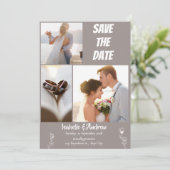 Moderne Minimalistische Elegante Einfache Hochzeit Save The Date (Stehend Vorderseite)