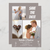 Moderne Minimalistische Elegante Einfache Hochzeit Save The Date (Vorne/Hinten)