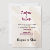 Moderne Minimalistische Elegante Einfache Hochzeit Save The Date (Rückseite)