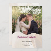 Moderne Minimalistische Elegante Einfache Hochzeit Save The Date (Vorne/Hinten)