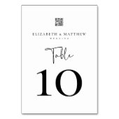 Moderne Minimalistische Elegante Einfache Hochzeit Tischnummer (Rückseite)