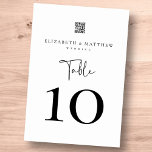 Moderne Minimalistische Elegante Einfache Hochzeit Tischnummer<br><div class="desc">Ideal für gerahmte Tischkarten. Besteht aus moderner kursiver Schrift- und Serifentypografie. Diese Elemente sind einfach,  zeitlos und klassisch. Dieses wurde von White Paper Birch Co. exklusiv für Zazzle entworfen. Abrufbar unter: http://www.zazzle.com/store/whitepaperbirch</div>