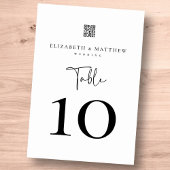 Moderne Minimalistische Elegante Einfache Hochzeit Tischnummer