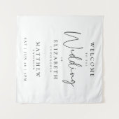 Moderne Minimalistische Elegante Einfache Hochzeit Wandteppich (Vorderseite (Horizontal))