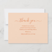 Moderne minimalistische elegante einfache Schrift Dankeskarte (Vorderseite)