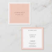 Moderne Minimalistische Elegante einfache Vorlage Quadratische Visitenkarte (Vorne/Hinten)