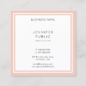 Moderne Minimalistische Elegante einfache Vorlage Quadratische Visitenkarte (Rückseite)